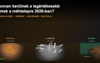 Elektromos autó, bontott gyár, elhasznált kábel – honnan kerülnek a legértékesebb fémek a méhtelepre 2026-ban?
